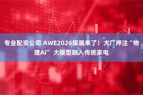 专业配资公司 AWE2026探展来了！大厂押注“物理AI” 大模型融入传统家电